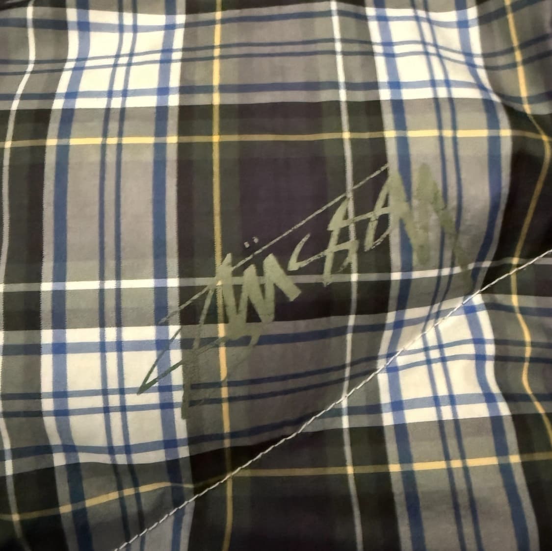 00s 스투시 체크 푸퍼 다운 자켓 블랙 상품이미지2