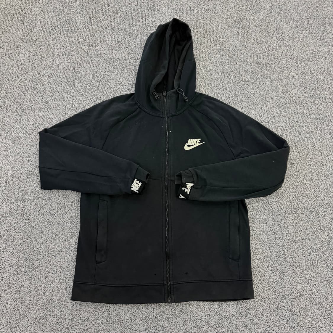 L 나이키 블랙 후드집업 자켓 0128H1 상품이미지1