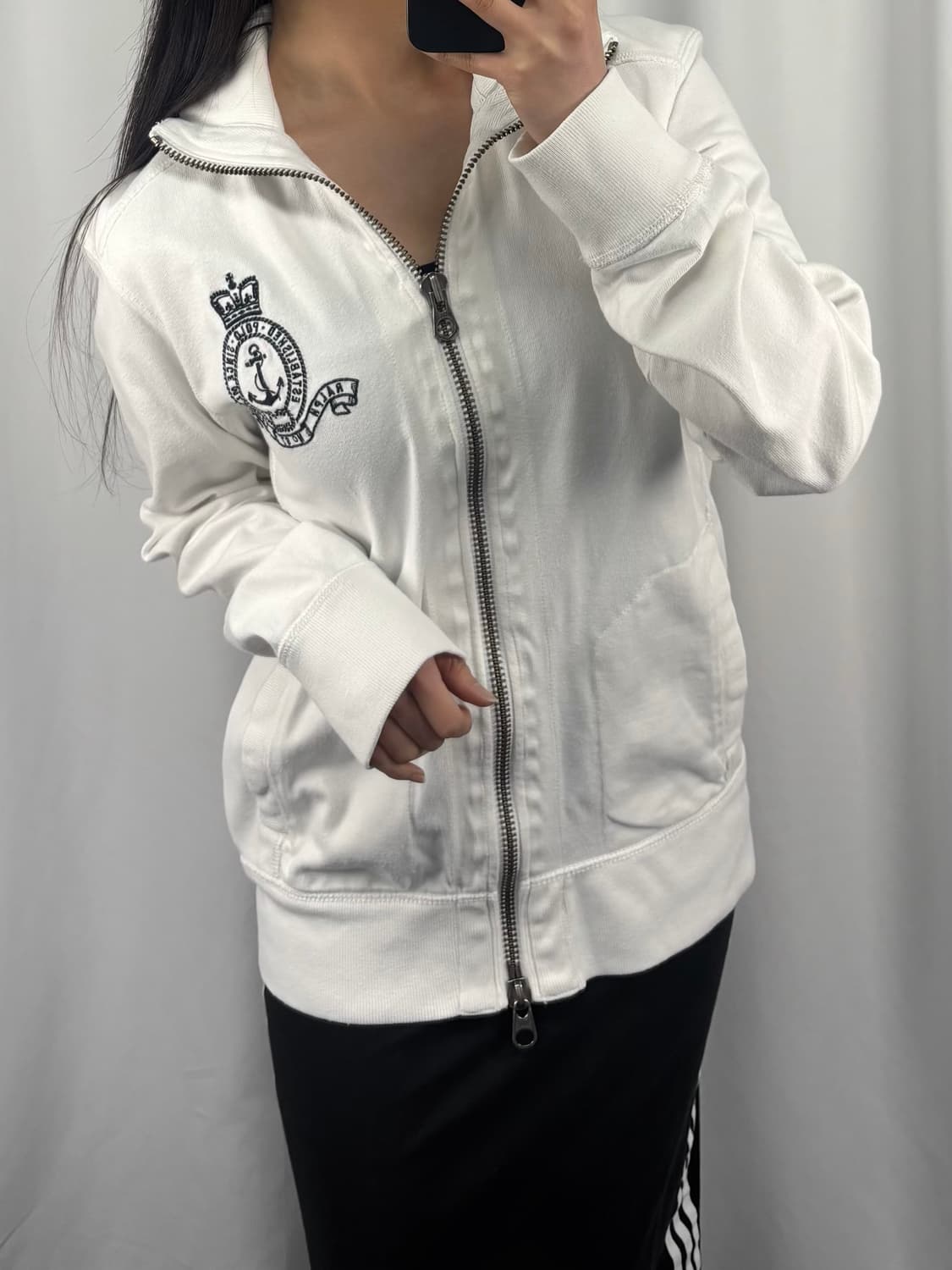 폴로 화이트 후드집업 상품이미지2