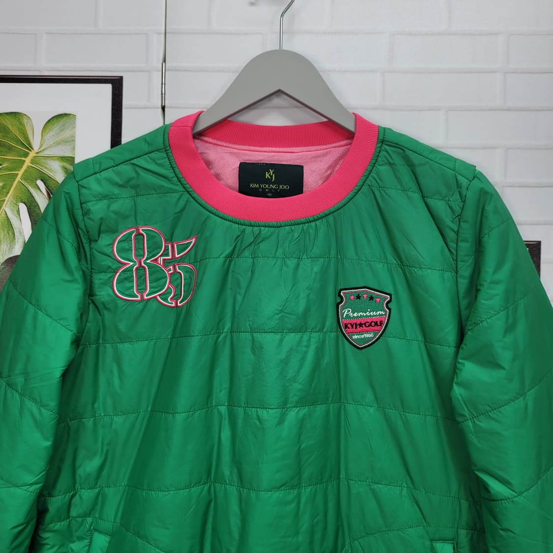 김영주 골프 방풍 패딩 긴팔 티셔츠 골프웨어 100사이즈 새상품급 상품이미지2