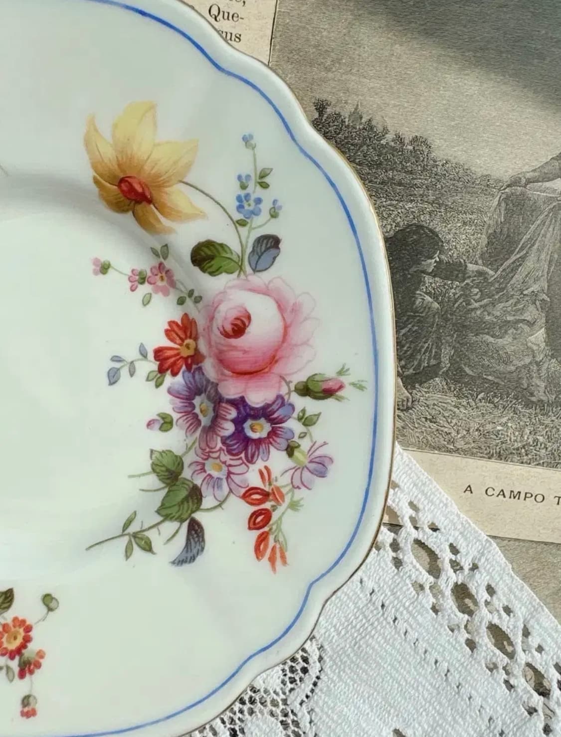 1930s 로얄크라운더비 포지스 핸드페인팅 에소잔 상품이미지4