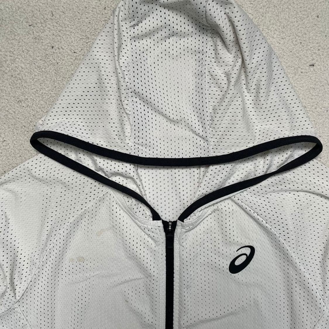  ASICS 메쉬 서머니트집업 화이트 90(S) 상품이미지2