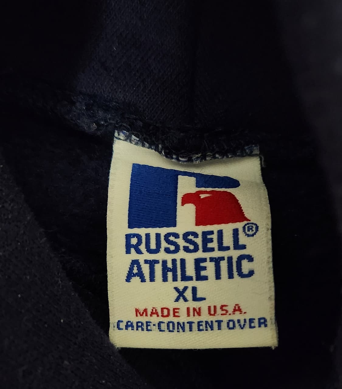 90s Vintage Russell Hoodie Navy XL USA 상품이미지3
