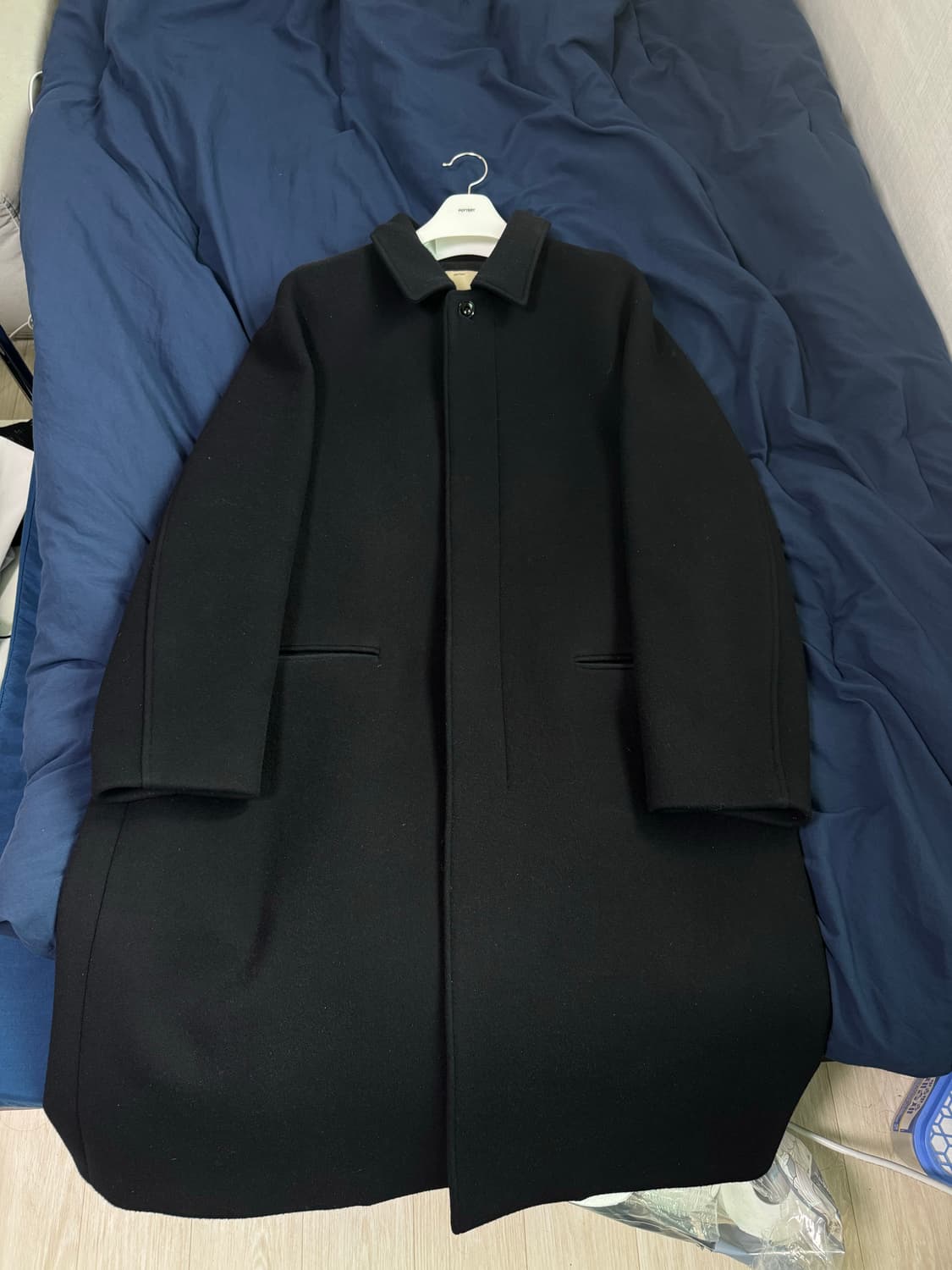 포터리 멜튼 울 코트 다크네이비 2사이즈 상품이미지1