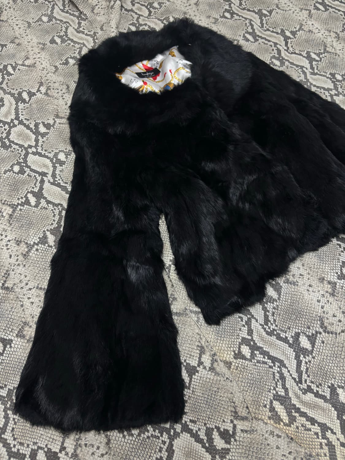 Rabbit Fur Black Wide Cuff Jacket 상품이미지8