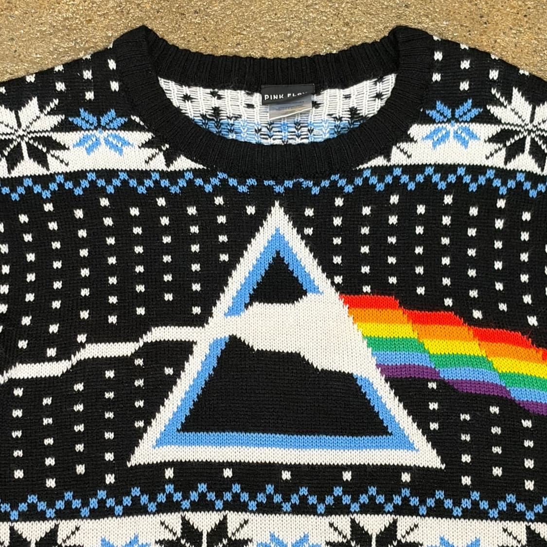 00s USA 빈티지 핑크플로이드 크리스마스 니트 밴드티 상품이미지4
