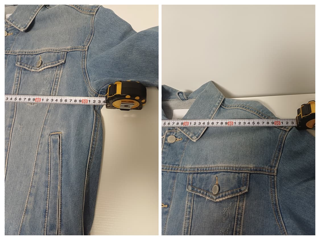 [지오지아] 세미오버핏 데님 자켓- 100(L) 사이즈 상품이미지10