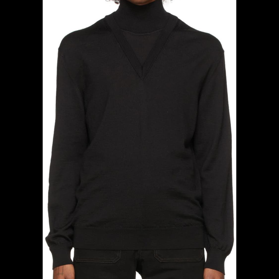 르메르 더블 레이어드 터틀넥 블랙 상품이미지1