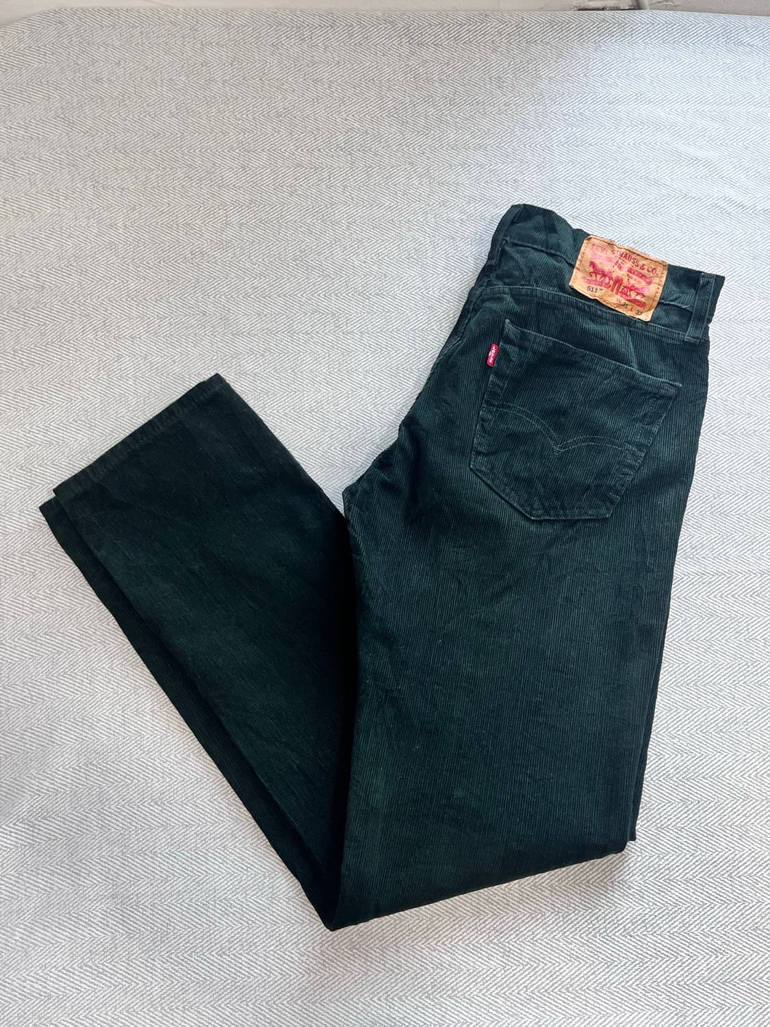 리바이스 511 다크그린 레드탭 코듀로이 팬츠 바지 31인치 상품이미지2
