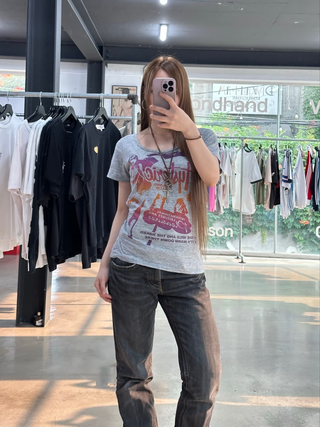 히스테릭글래머 히스걸 컬러프린팅 백로고 반팔티 상품이미지3