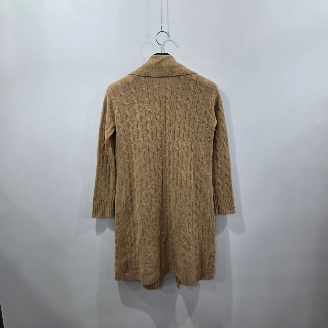 폴로랄프로렌 우먼 논버튼 케이블 캐시미어 블랜드 니트 롱가디건 XS  상품이미지4