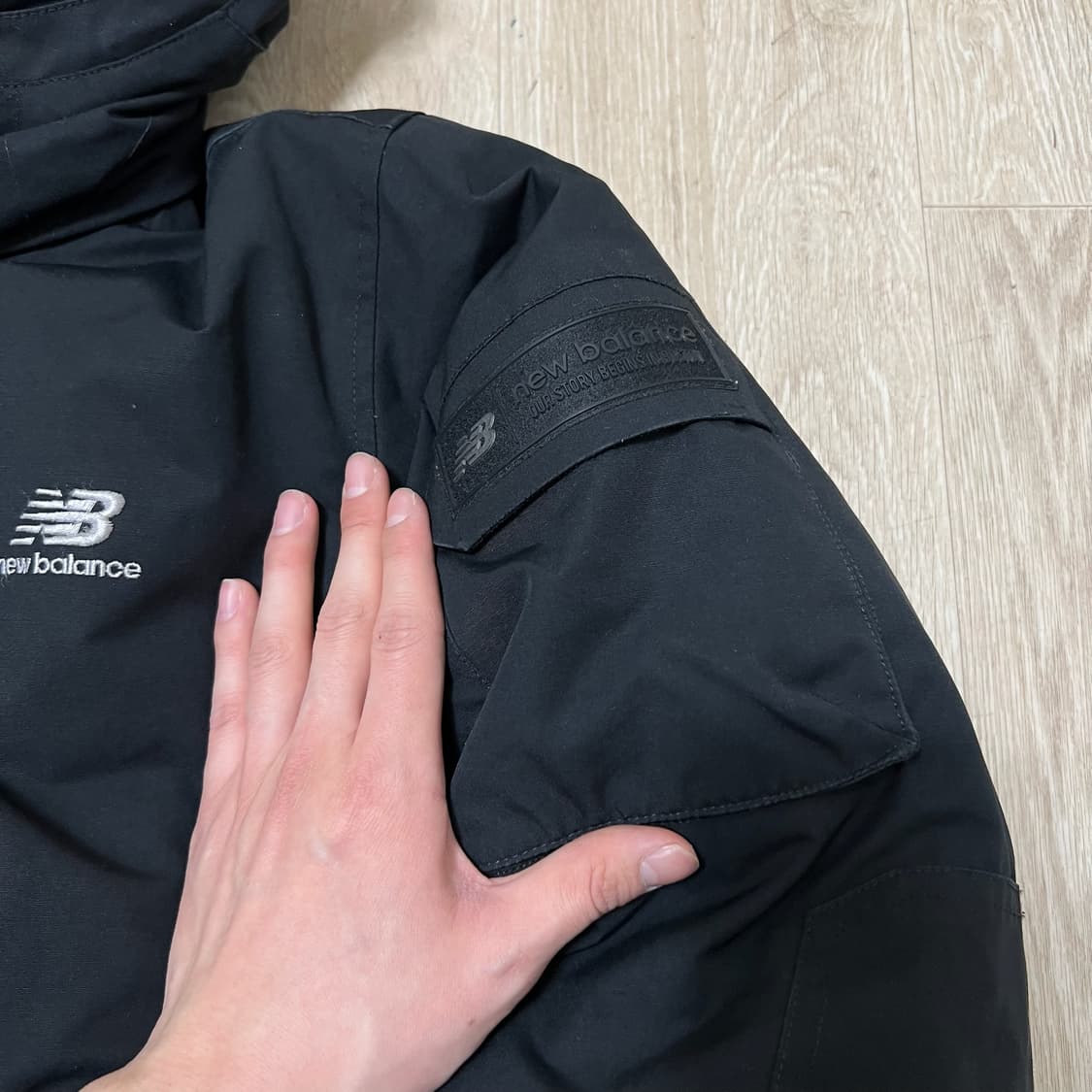 뉴발란스 덕다운 숏 패트롤 후드 숏패딩 L/95  상품이미지3