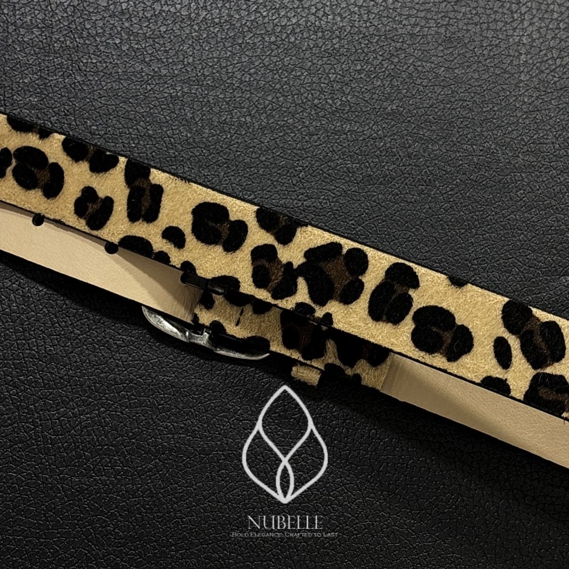 🌗 Leopard hair belt / 호피 송치털 베이직 벨트 상품이미지7