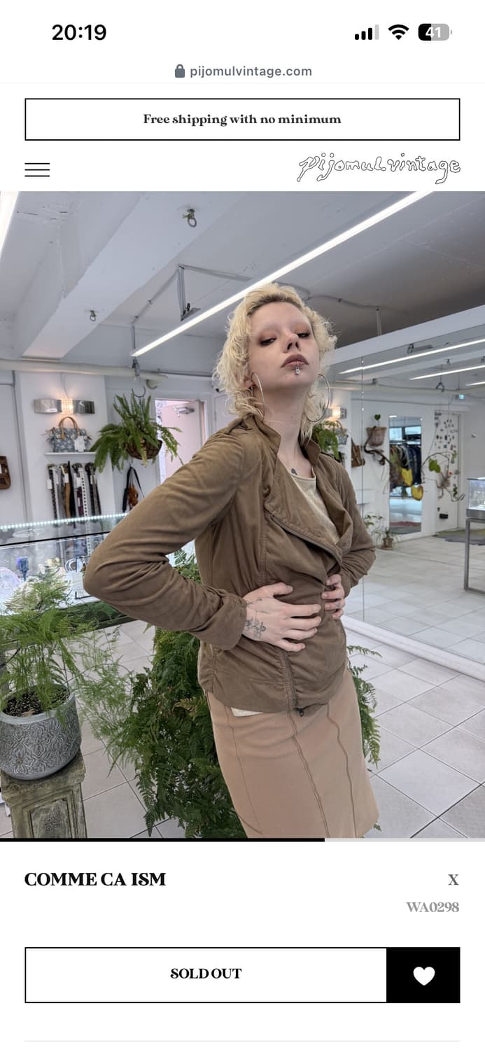 피조물  COMME CA ISM 사선 셔링 자켓 상품이미지2