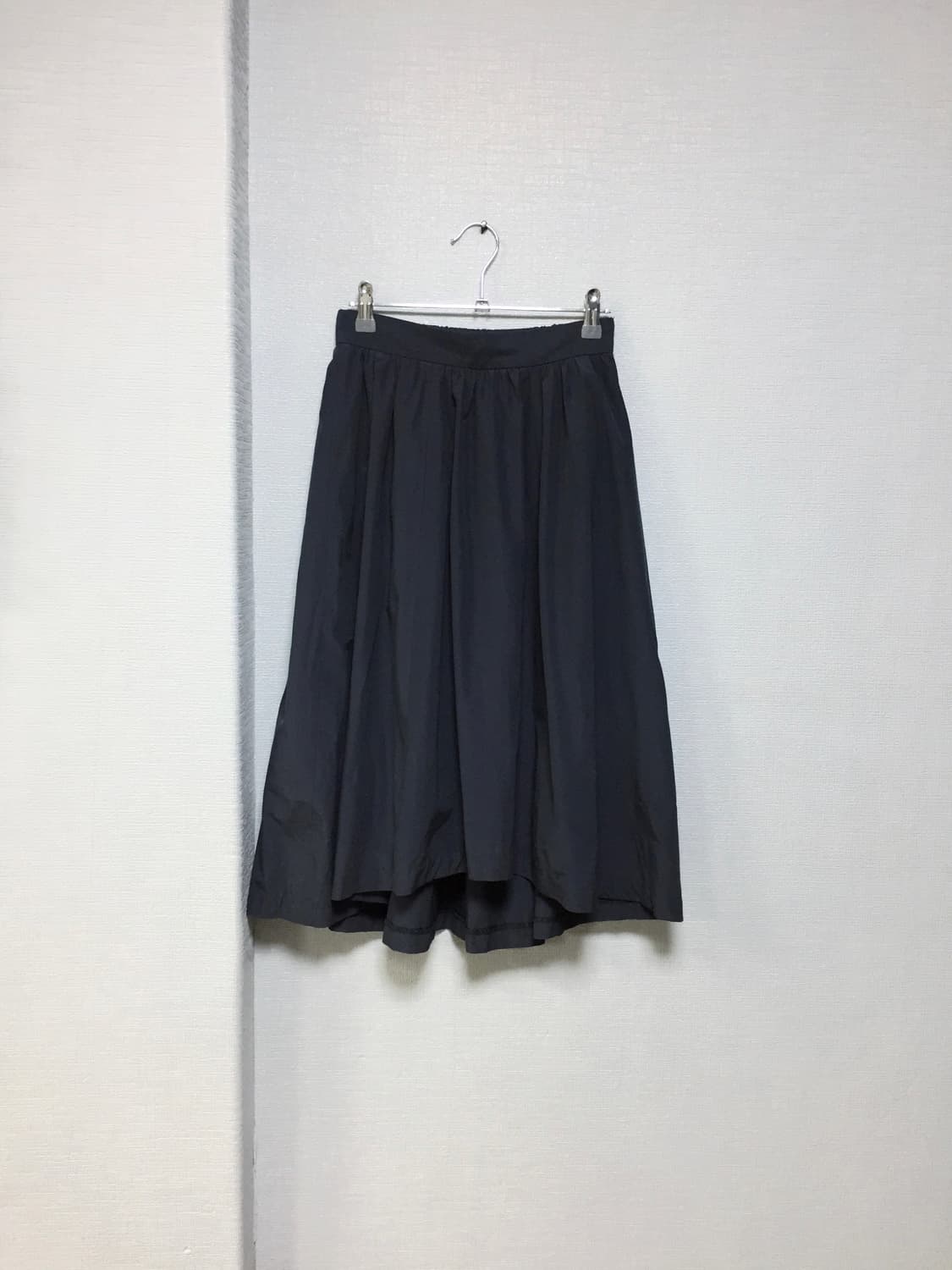 Japanese vintage unbalance skirt (navy) 상품이미지4
