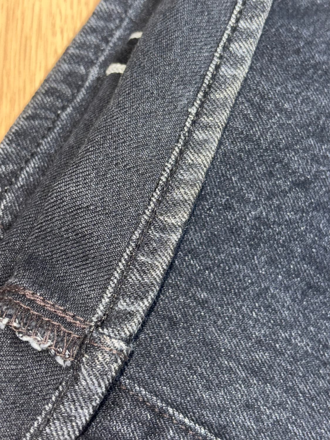 시오타 스트레이트 5p 데님 블랙 상품이미지6