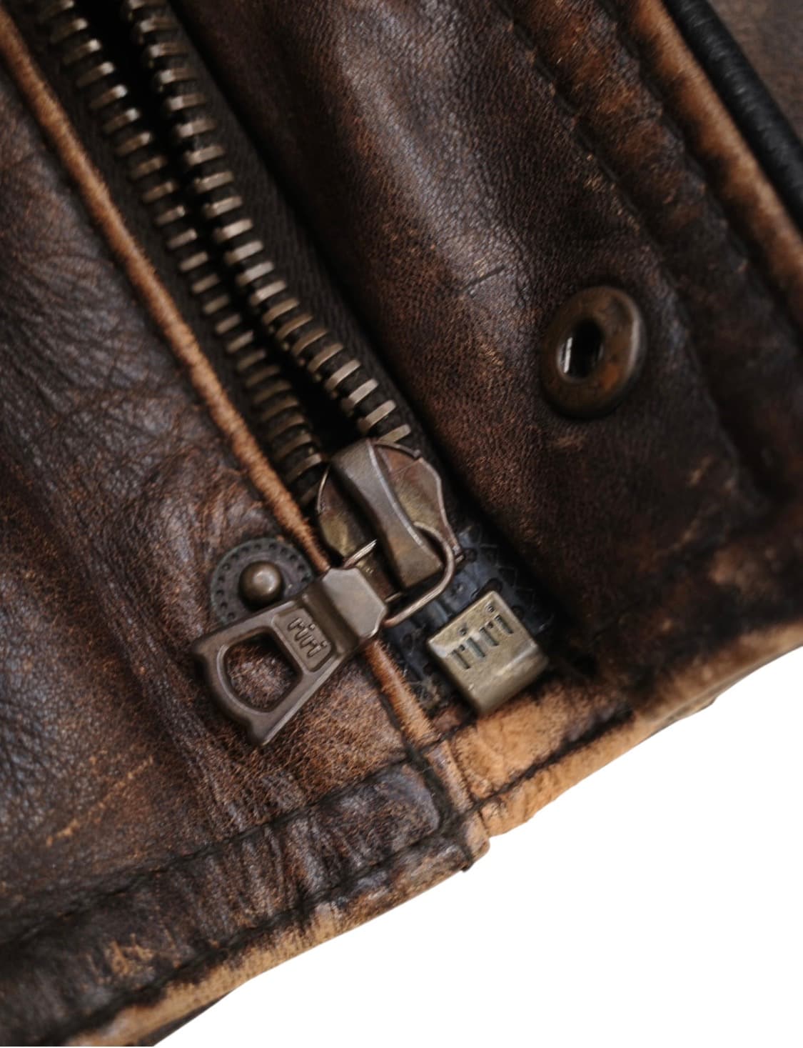 80s 휴고보스 카우하이드 레더 자켓 상품이미지4