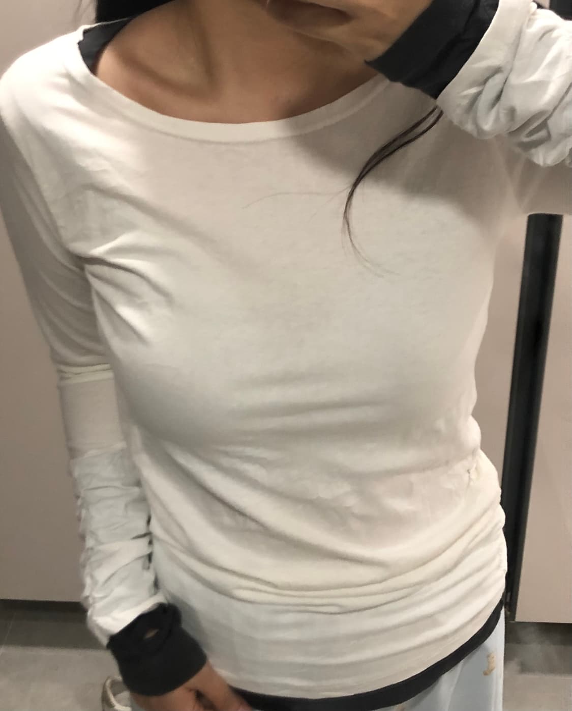 빈티지 레이어드 셔링 티셔츠 상품이미지1
