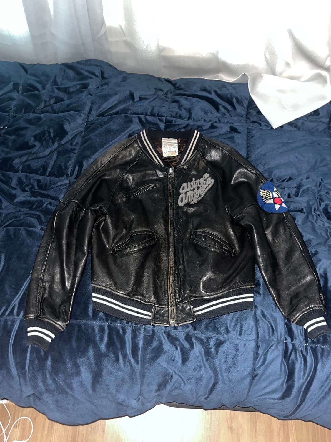 아비렉스 가죽 바시티 자켓 S 상품이미지1