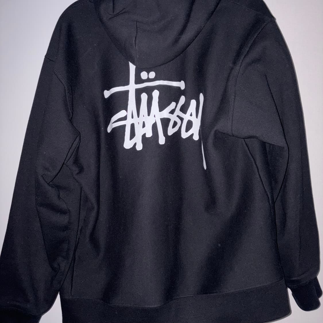 스투시 기모 후드집업 블랙 s 상품이미지1