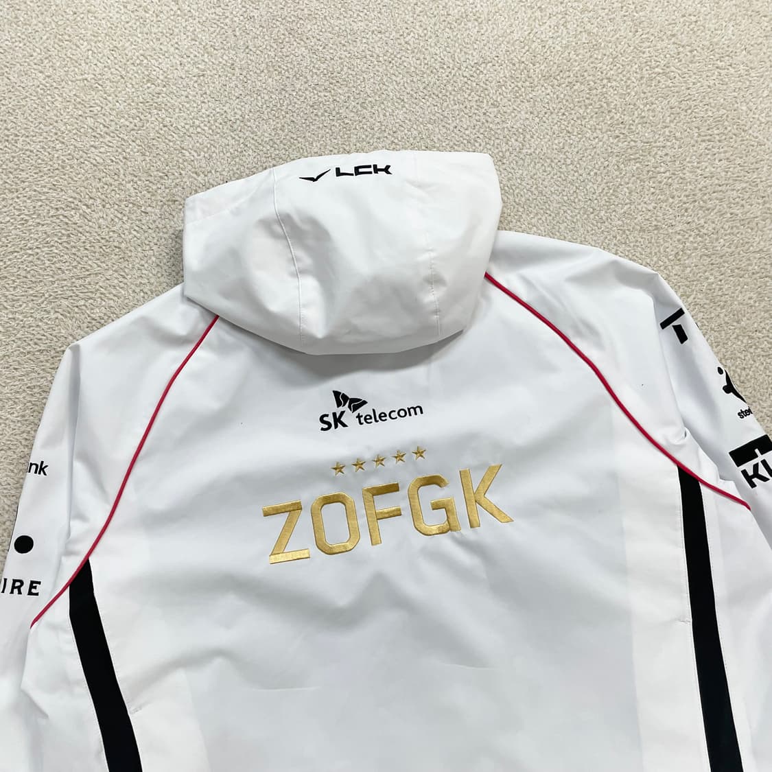 골스튜디오 T1 챔피언 우승 기념 월즈 유니폼 자켓 화이트 상품이미지4