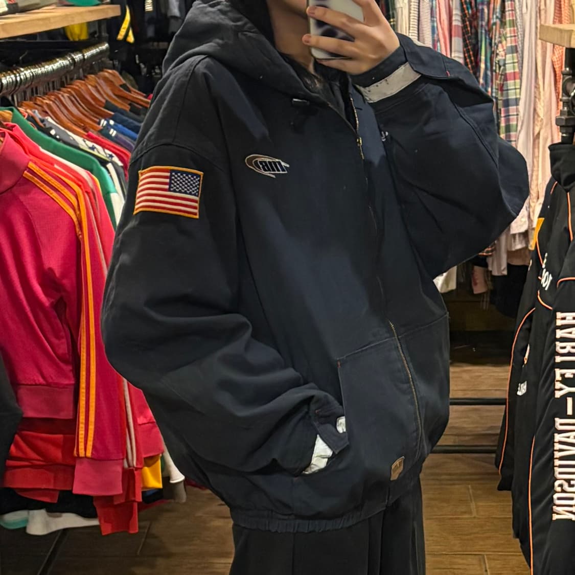 [HI] VTG 레드캡 팀 워크 자켓 블루 상품이미지4