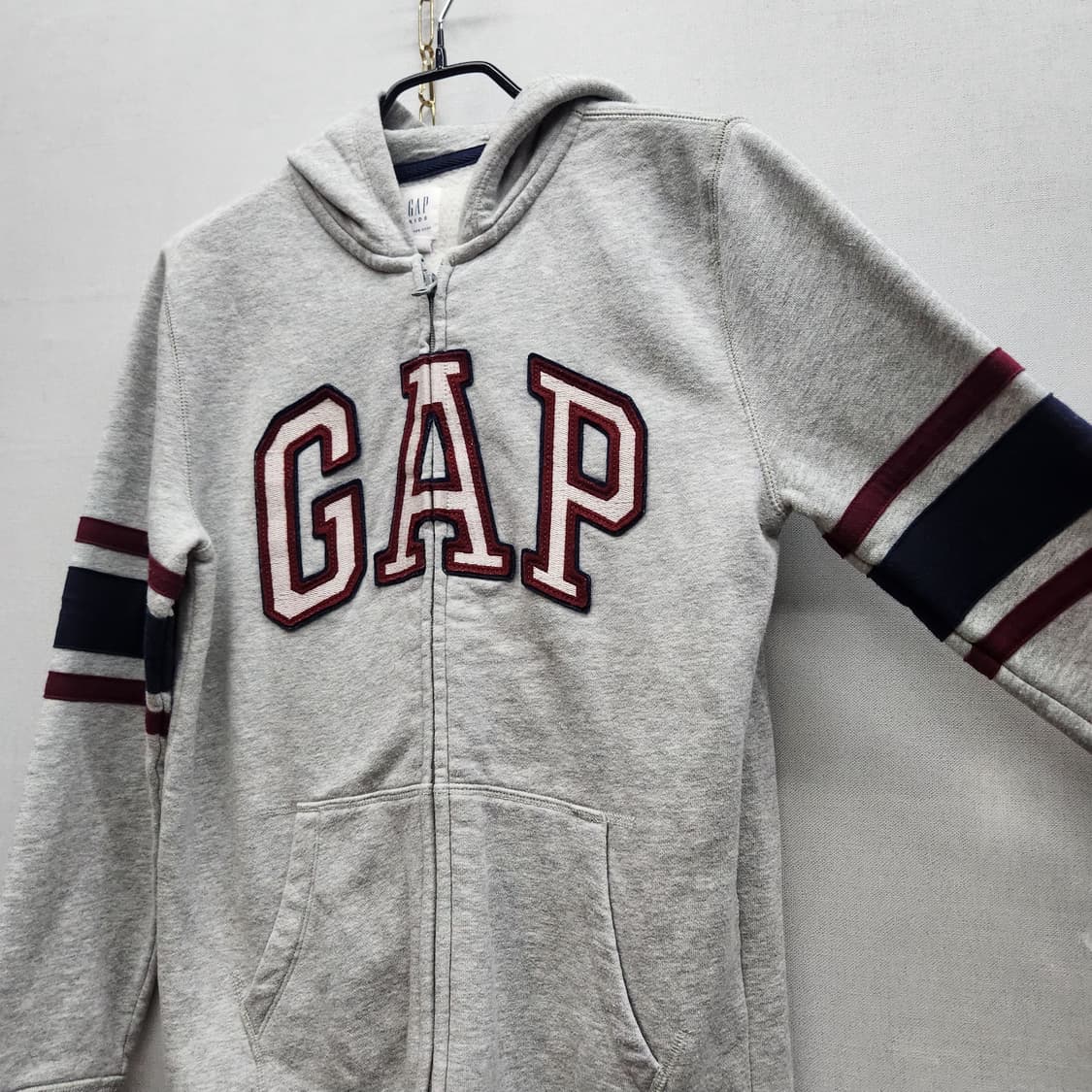 GAP 갭 기모 빅로고 자수 후드집업 M 상품이미지2