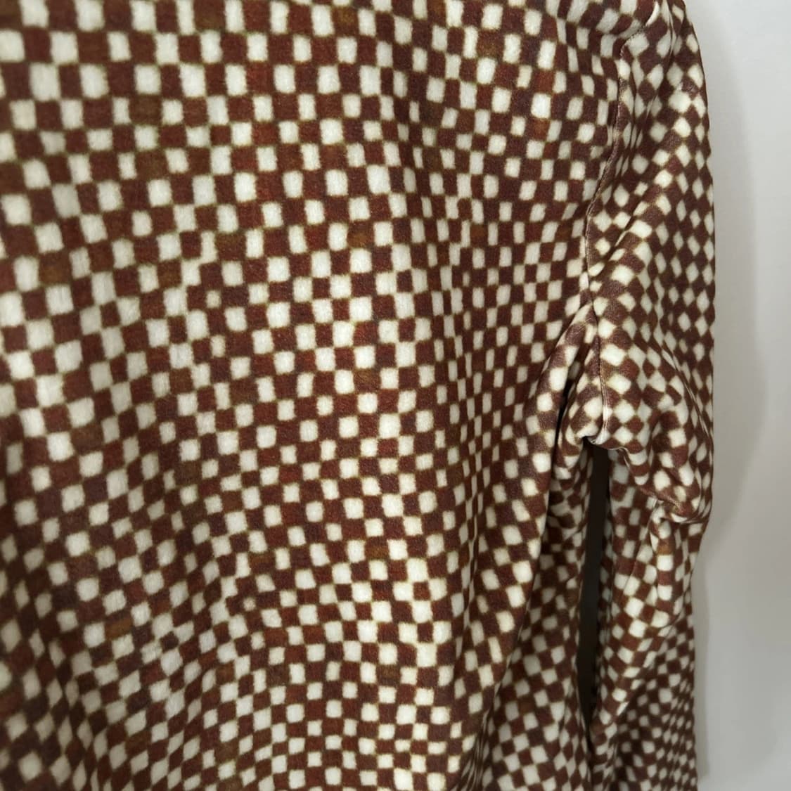 ERL 이알엘 체크 보드 프린트 셔츠 자켓 브라운 상품이미지3