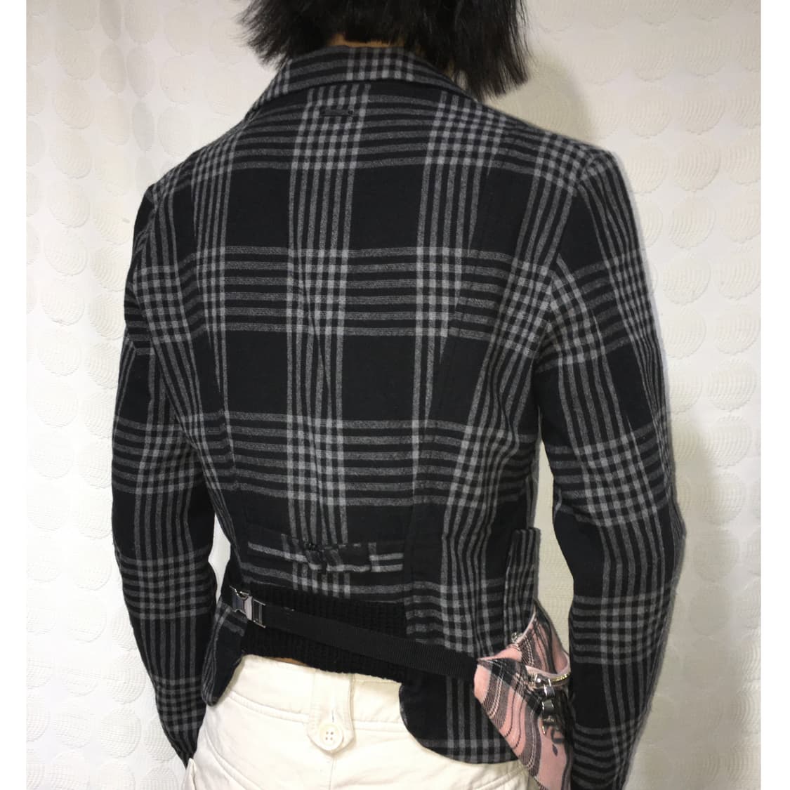 디젤 바이커 체크 자켓 상품이미지2