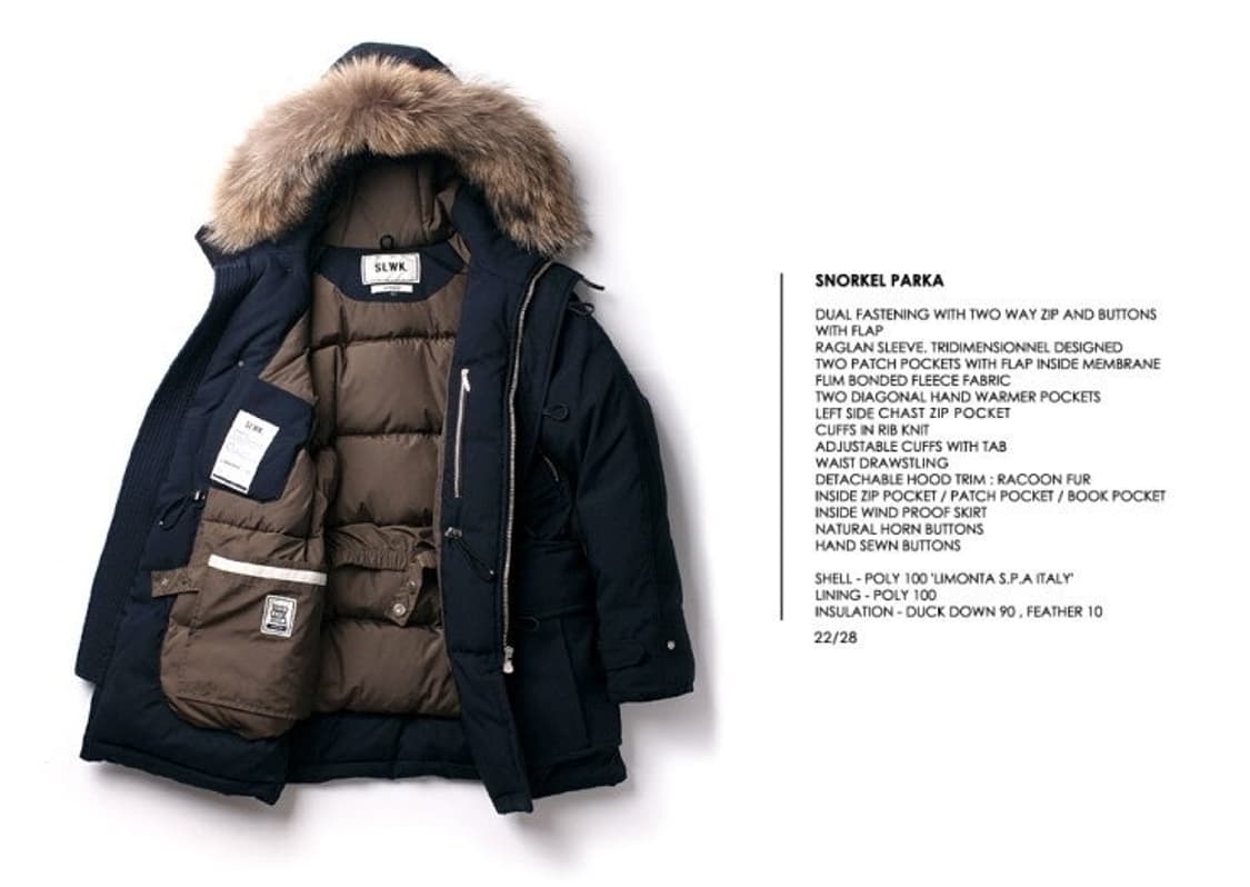 슬립워커(SLWK) 스노클 파카  패딩자켓 (N3B) 중고품 상품이미지1