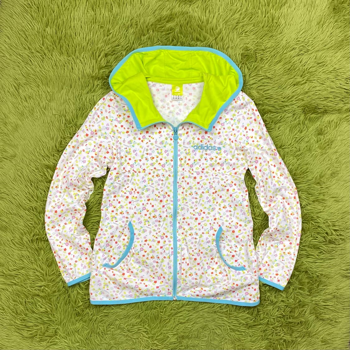 아디다스 플라워 프린팅 풀 집 후드 스웻 자켓 상품이미지1