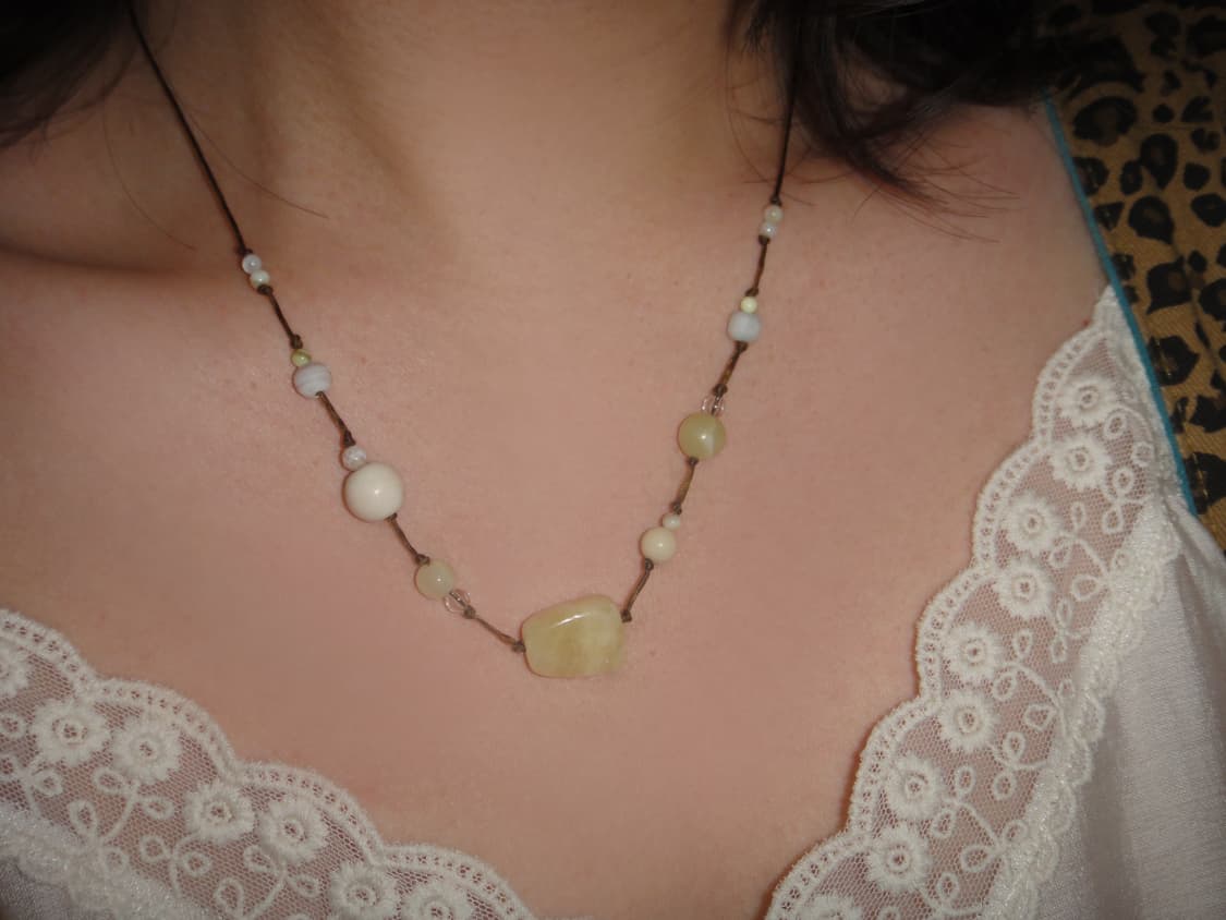 Lemon bite 레몬 한입 비즈 목걸이 상품이미지1