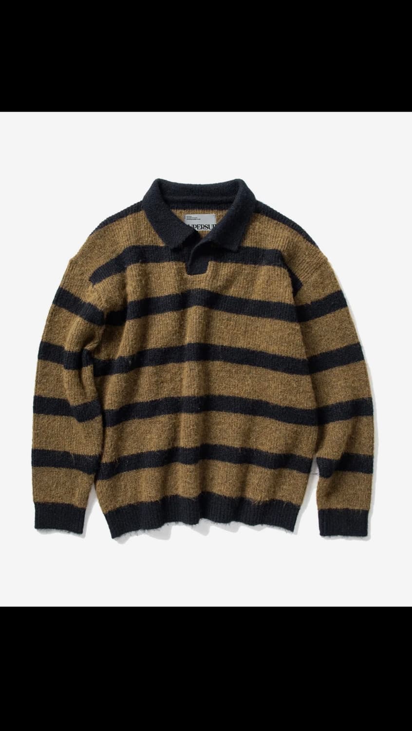 슈퍼서브 스트라이프 니트 브라운 상품이미지1