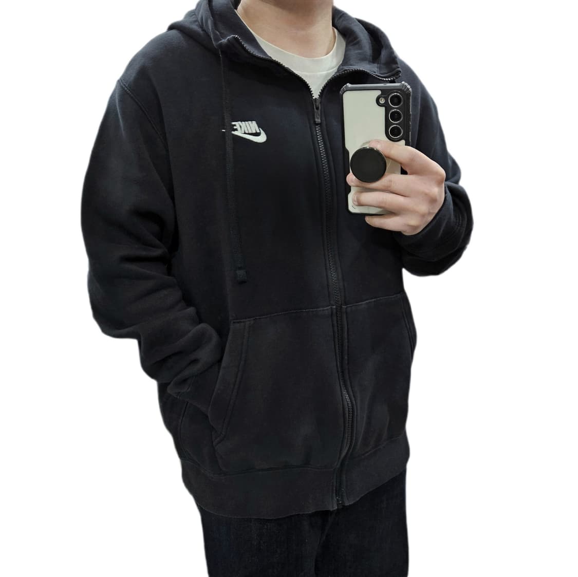 XL 105 나이키 블랙 기모 후드집업 상품이미지1