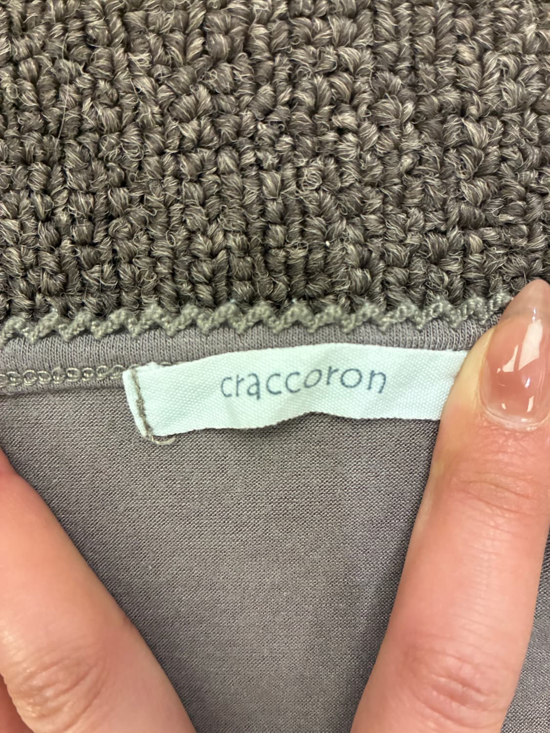 M)Japanese vintage 여성 레이스 디테일 모카 슬리브리스 상품이미지6