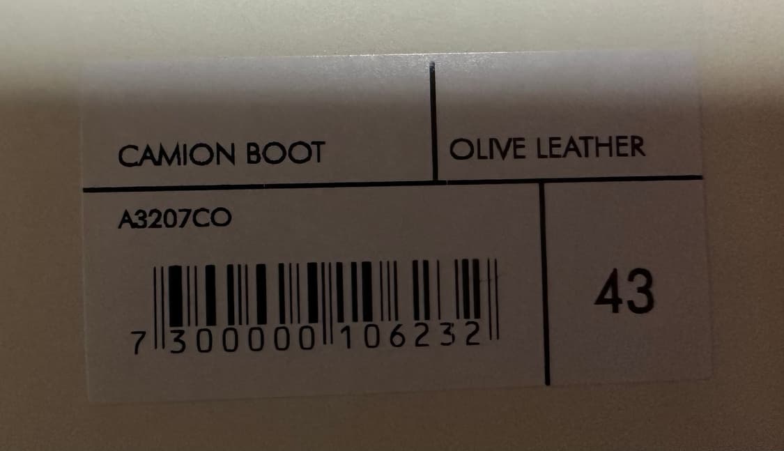 [43사이즈/3회착] 아워레가시 카미온 부츠 올리브 브라운 상품이미지4