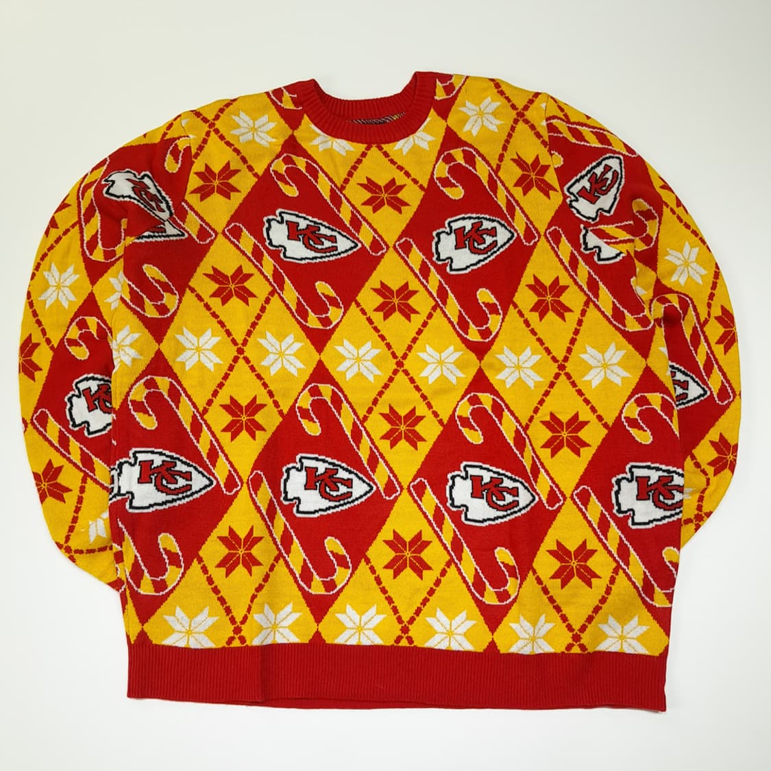 CL316 2XL NFL 아크릴 캔자스시티치프스 아가일 니트 스웨터 상품이미지1