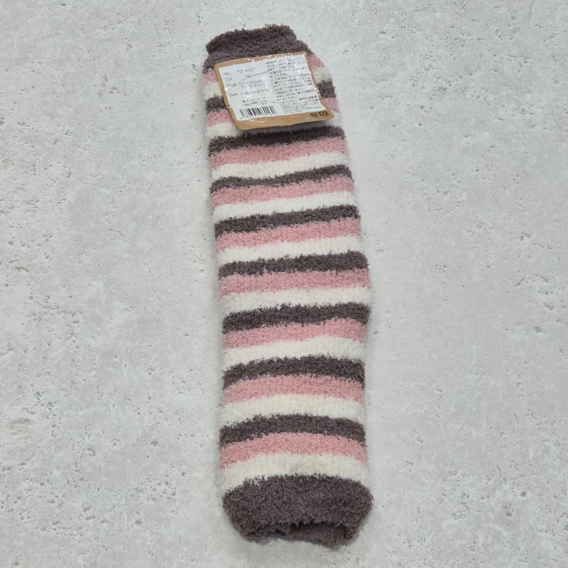 핑크 보아 스트라이프 실내용 레그워머 상품이미지2