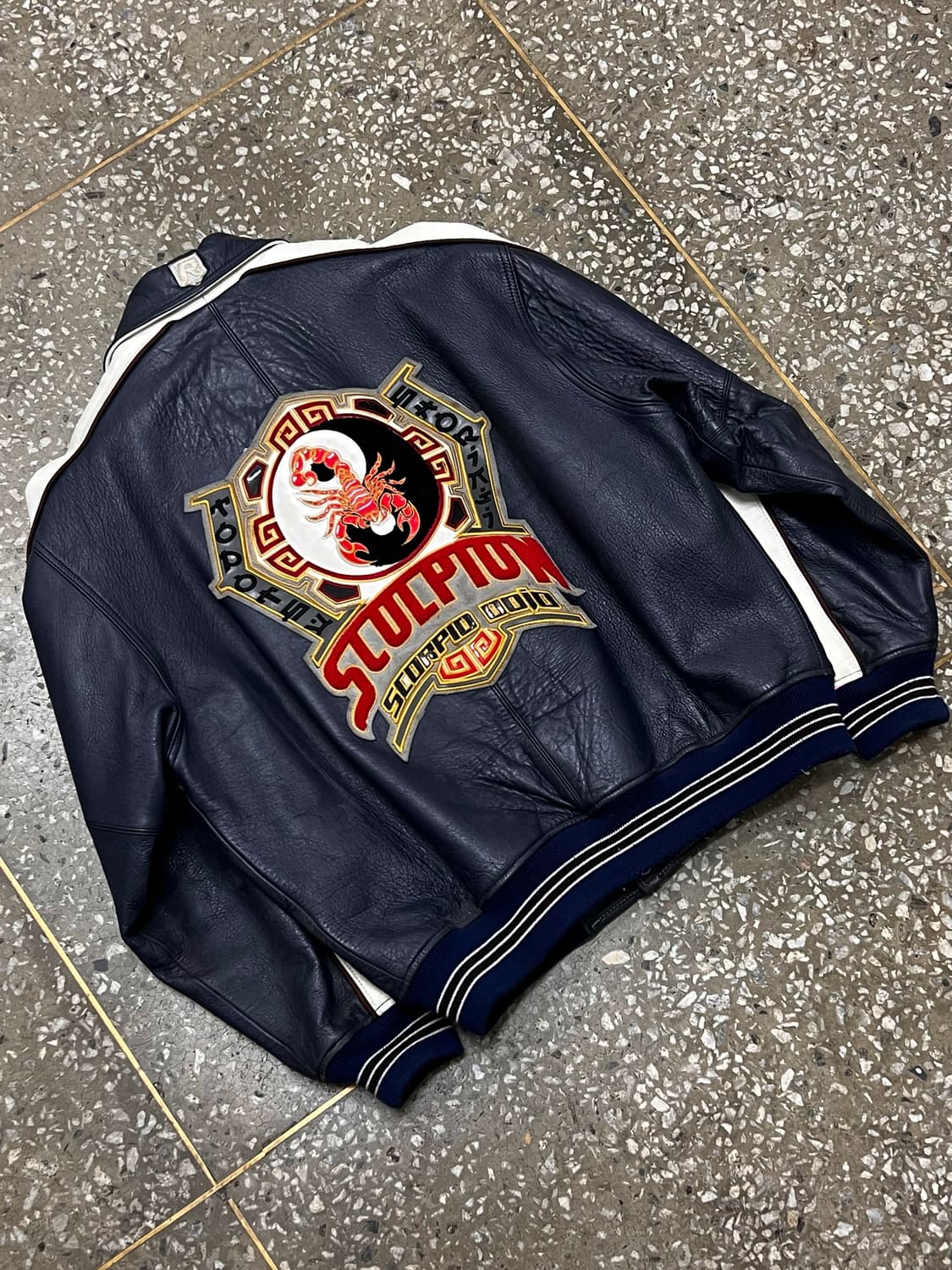 R.B.C Cowhide Leather Varsity Jacket  상품이미지2