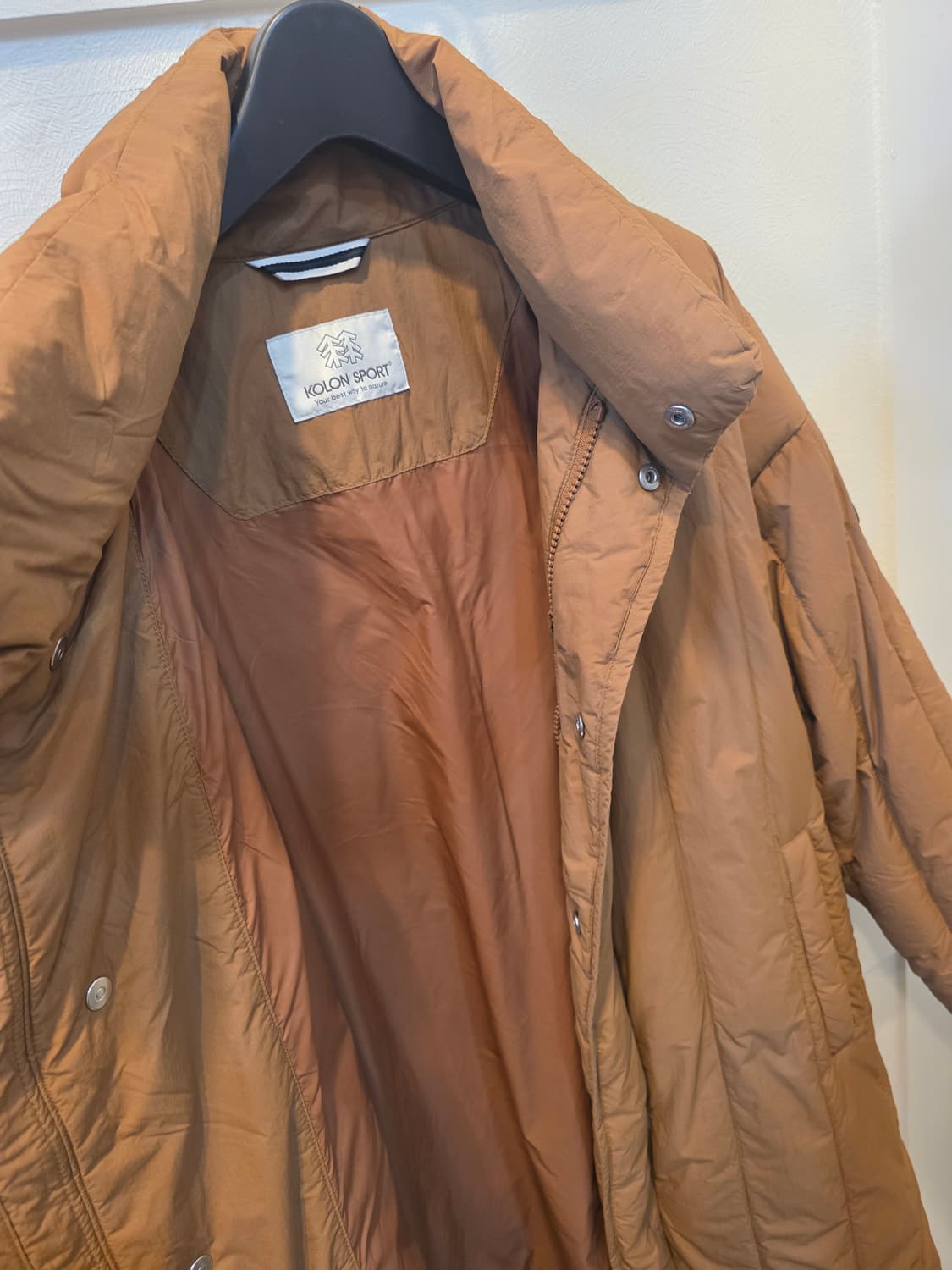 코오롱스포츠 브라운 패딩 코트 상품이미지7