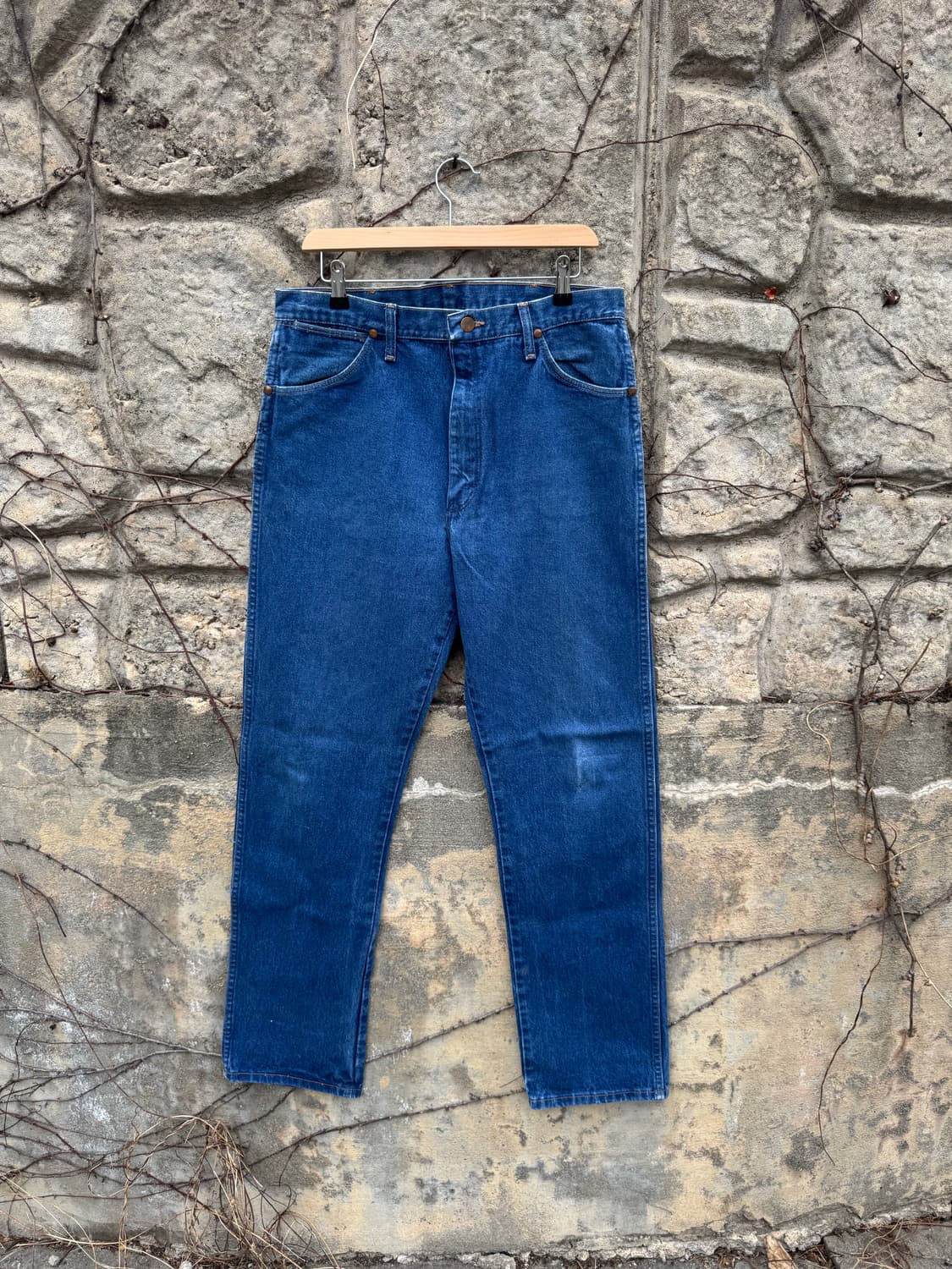 90s 랭글러 빈티지 13mwz 카우보이컷 usa 워싱 데님 팬츠 상품이미지1