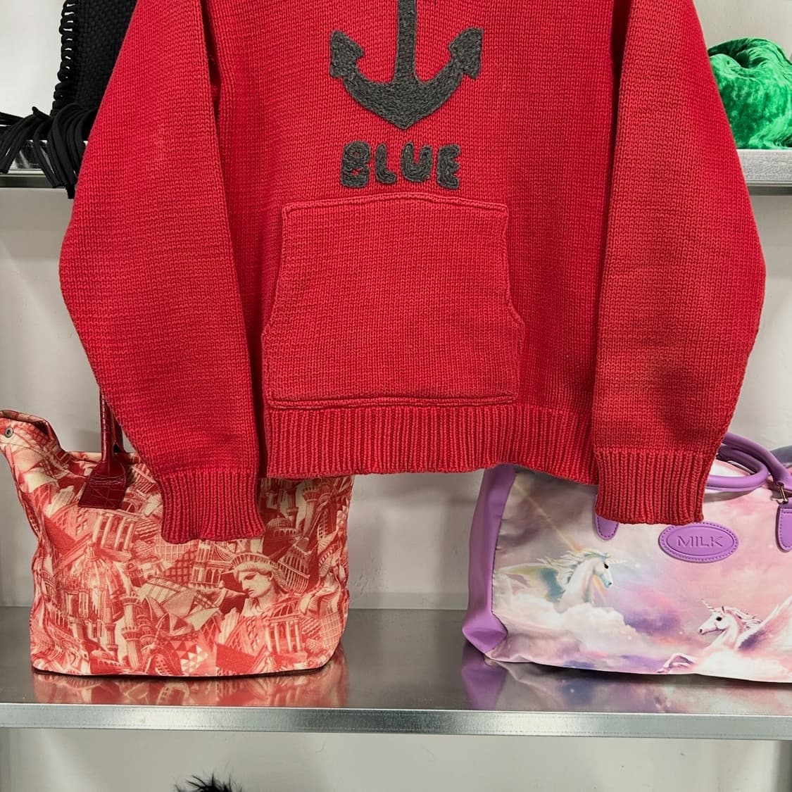 블루블루 재팬 다이드 니트 후디  상품이미지3