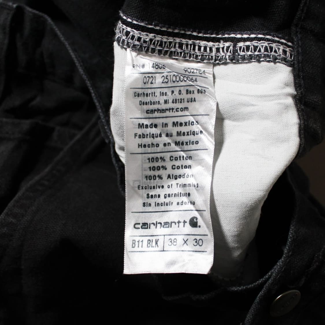 Carhartt 칼하트 B11 블랙 워크 카고 팬츠 상품이미지5