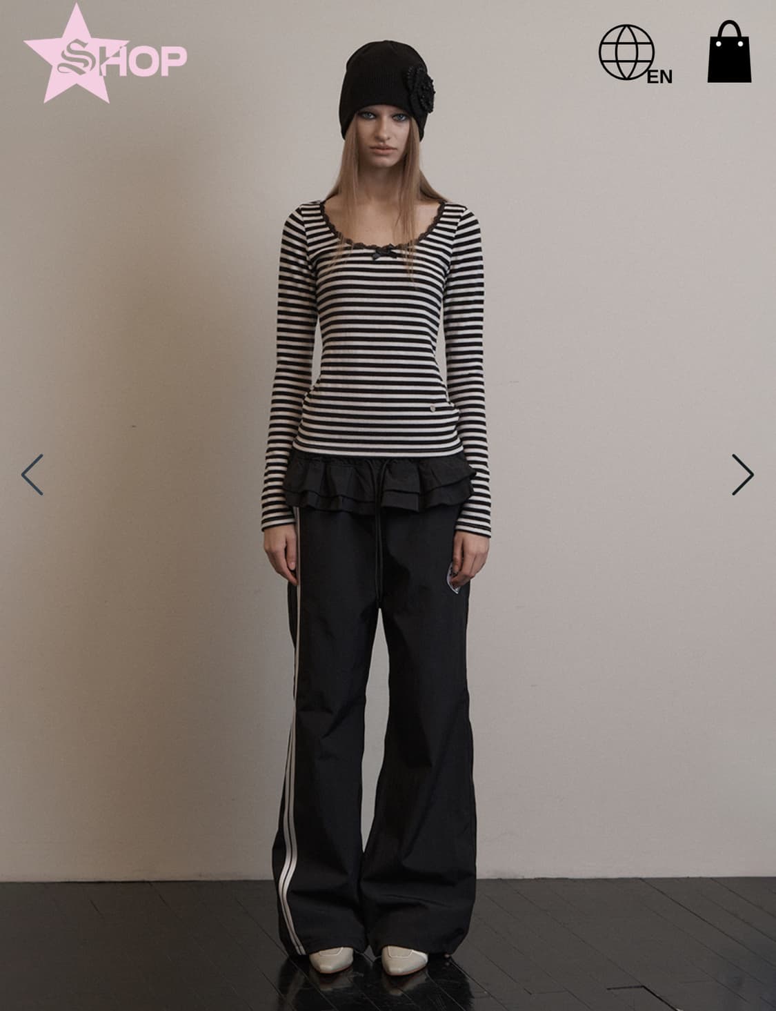 셋업이엑스이 FRILL SPORTY PANTS / BLACK 상품이미지2