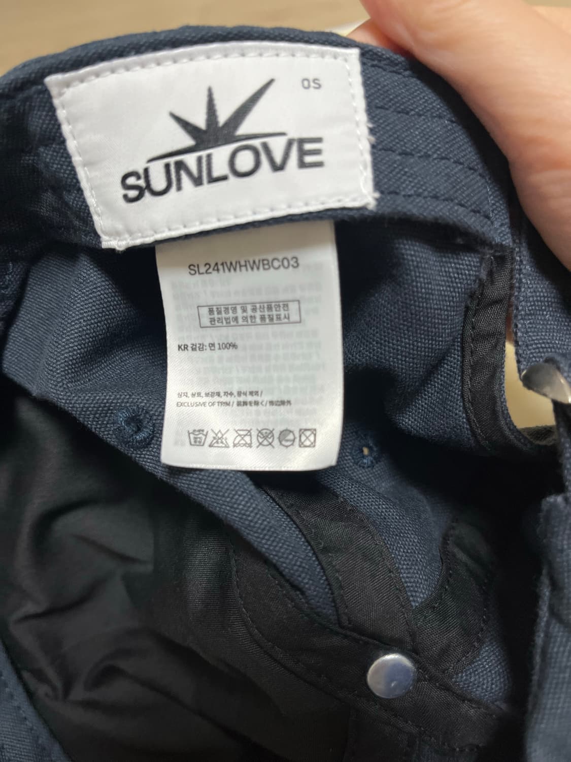 썬러브 캐피탈 캡 네이비 상품이미지4