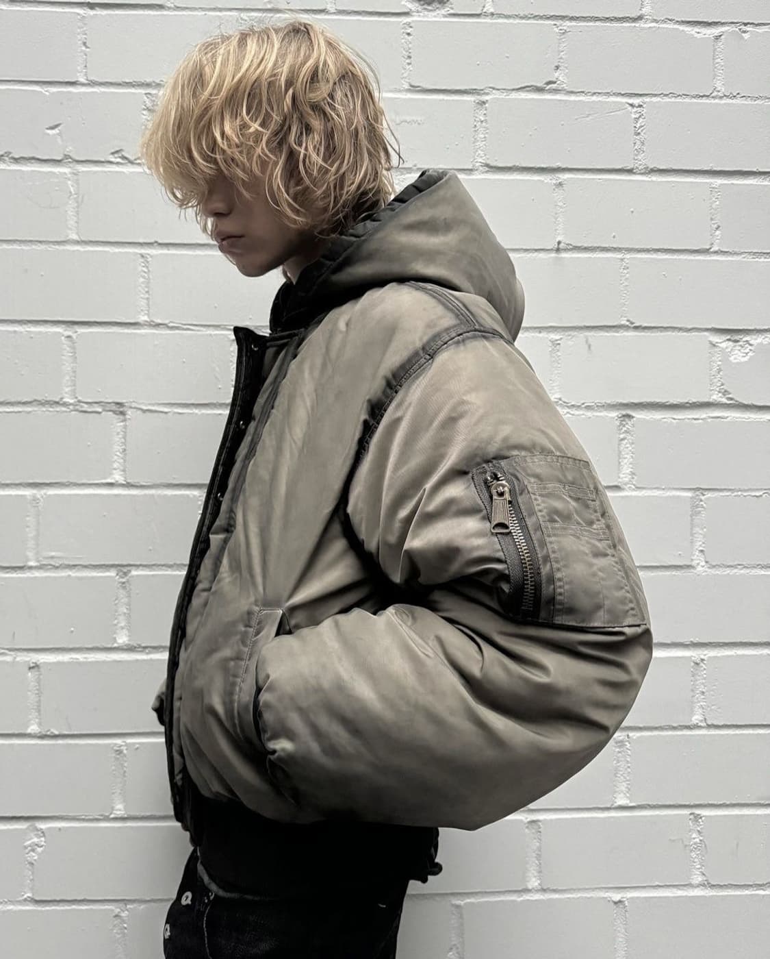 No faith studios 워시드 리버시블 헤비 봄버 상품이미지2