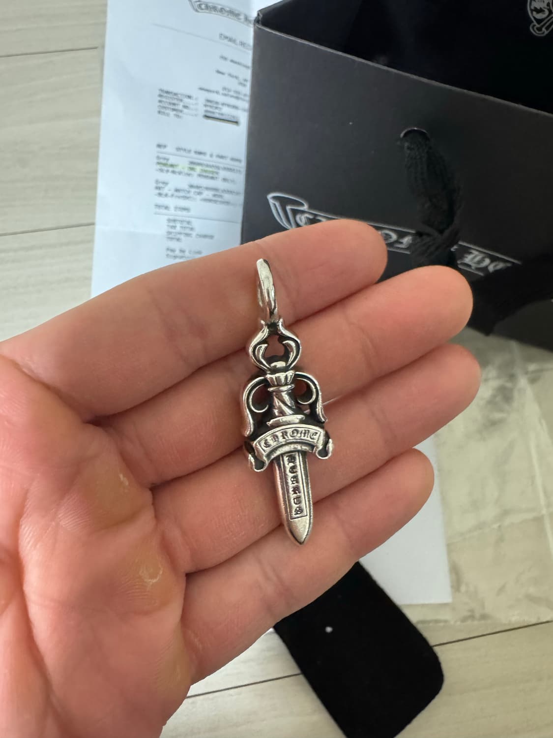 크롬하츠 더블대거 + 페이퍼체인 24인치 판매합니다. 상품이미지2