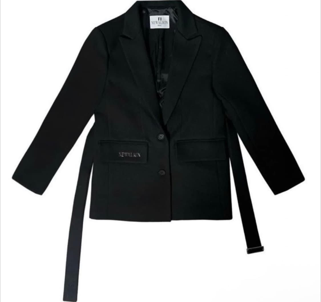뉴얼린 엠블럼 클래식 울 자켓 코트 (블랙) 상품이미지1