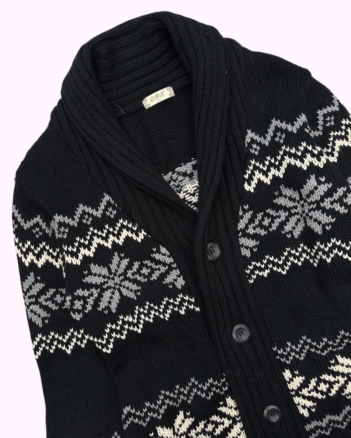 snow showl black knit cardigan 상품이미지2