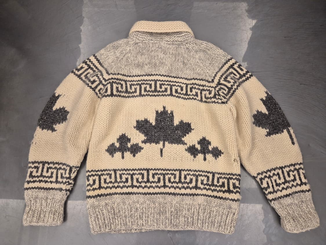 90s LONG HOUSE 헤비울 코위찬 짚업 상품이미지2